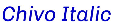 Chivo Italic フォント